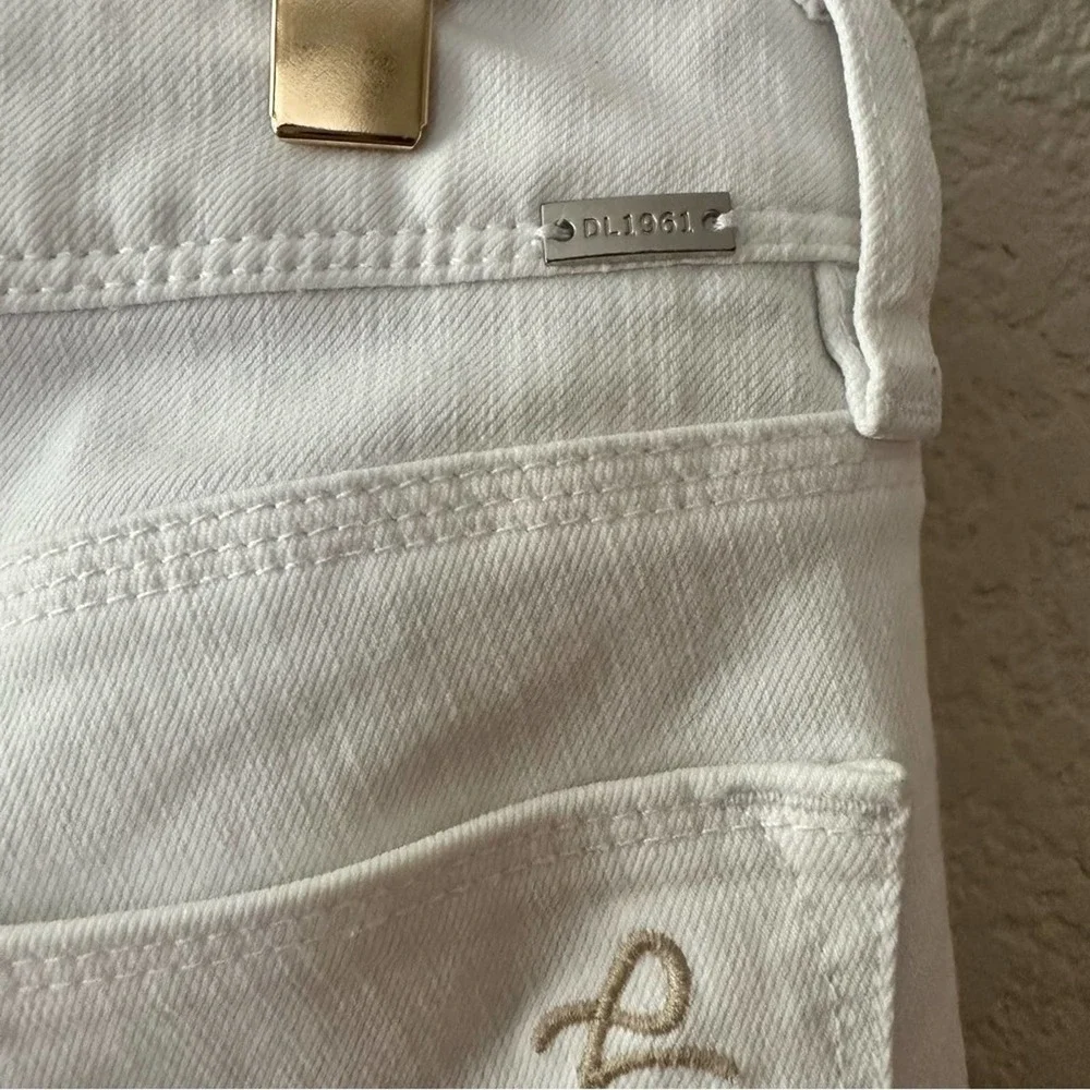 DL1961 Angel Skinny Ankle Jeans High Rise‎ Denim White Size 28